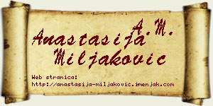 Anastasija Miljaković vizit kartica